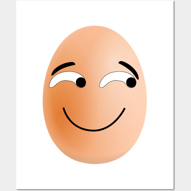 Egg funny emoji Wall Art by INDONESIA68